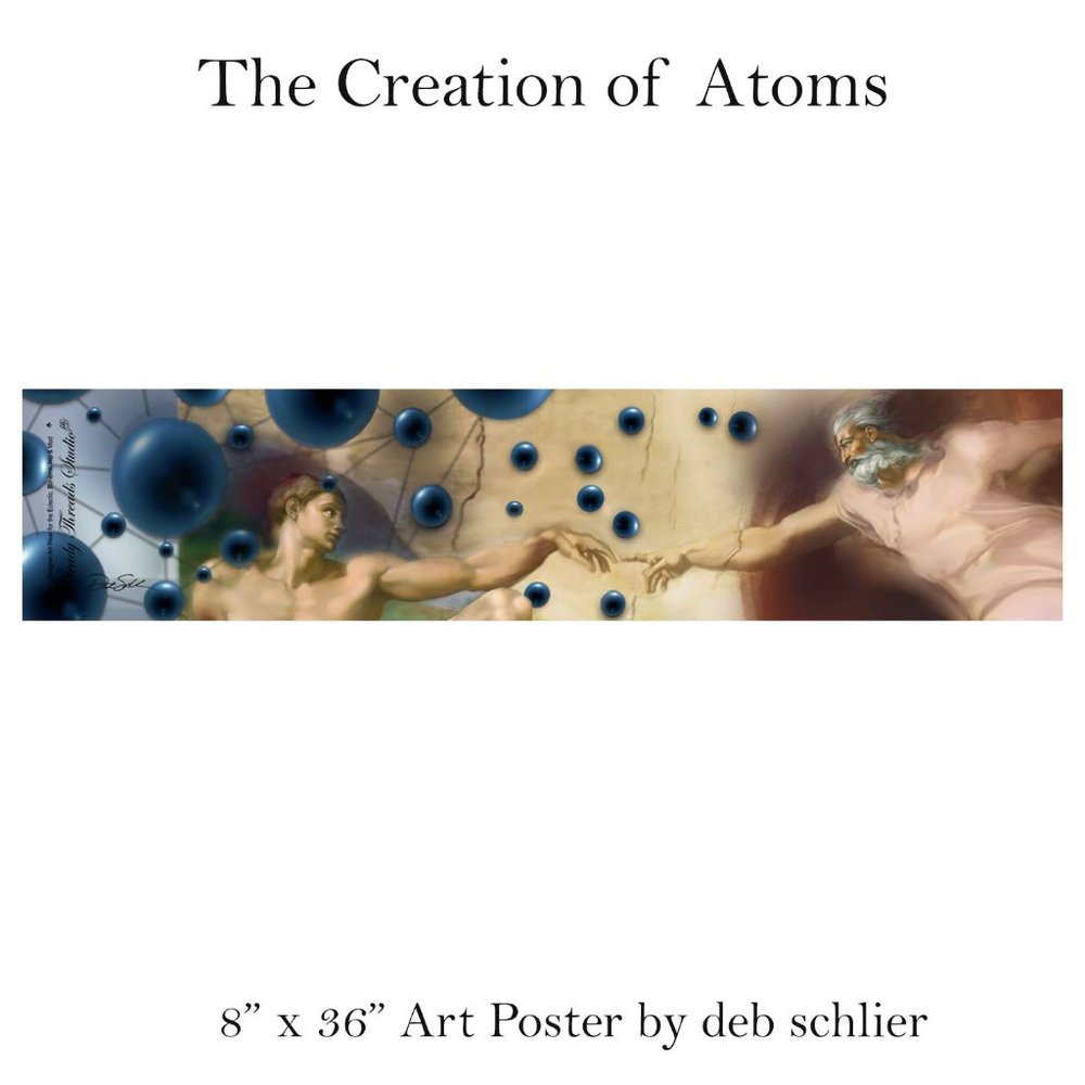 Creation of Atoms Poster, long narrow art print